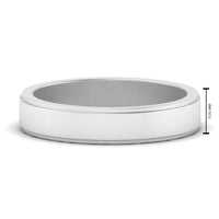 Simple Flat Wedding Band 4MM