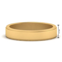 Simple Flat Wedding Band 4MM
