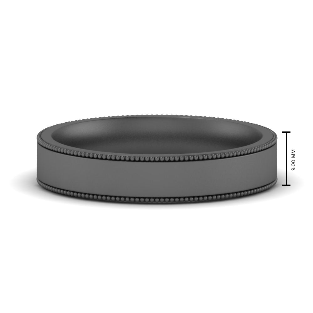 4 mm Stepped Edge Comfort Fit Flat Mens Band