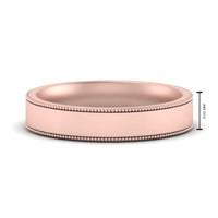 4 mm Stepped Edge Comfort Fit Flat Mens Band