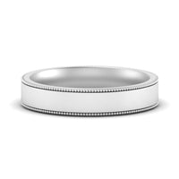4 mm Stepped Edge Comfort Fit Flat Mens Band