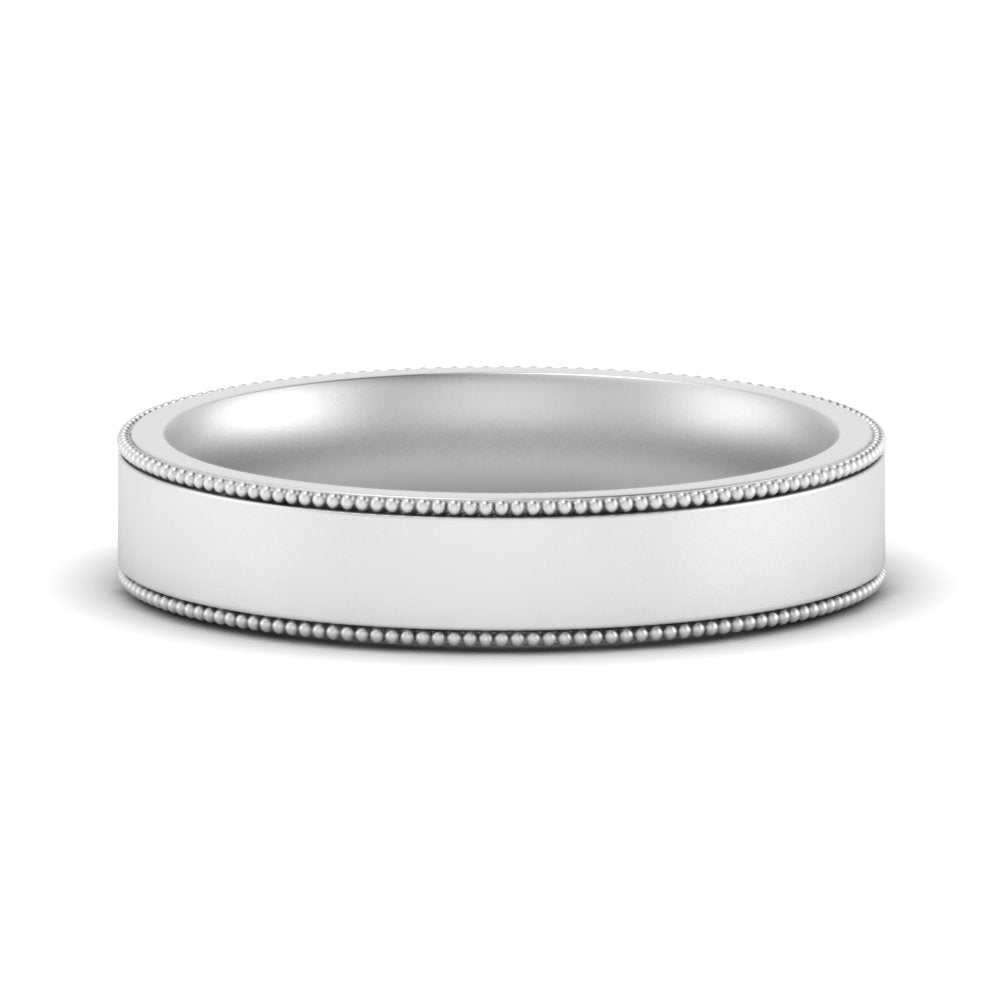 4 mm Stepped Edge Comfort Fit Flat Mens Band