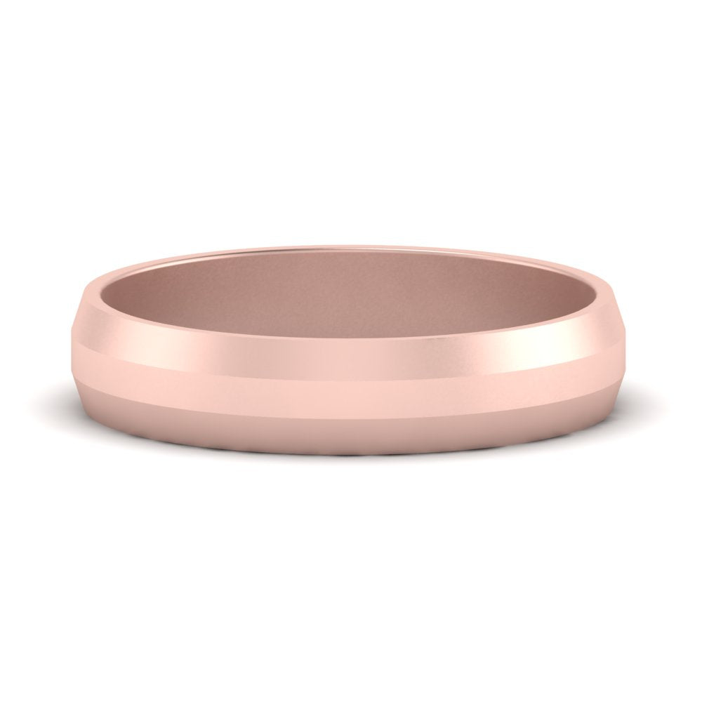 Wedding Band Beveled Edge Matte