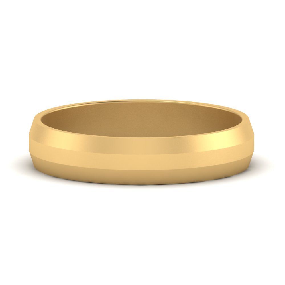 Wedding Band Beveled Edge Matte