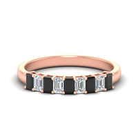 1 Carat Nine Stone Emerald Cut Wedding Band
