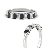 1 Carat Nine Stone Emerald Cut Wedding Band