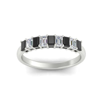 1 Carat Nine Stone Emerald Cut Wedding Band