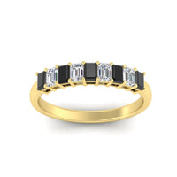 1 Carat Nine Stone Emerald Cut Wedding Band