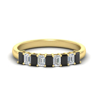 1 Carat Nine Stone Emerald Cut Wedding Band