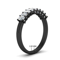 1 Carat Nine Stone Emerald Cut Wedding Band