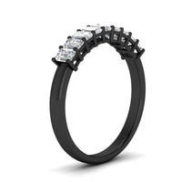 1 Carat Nine Stone Emerald Cut Wedding Band