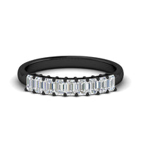 1 Carat Nine Stone Emerald Cut Wedding Band