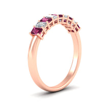 1 Carat Nine Stone Emerald Cut Wedding Band