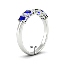 1 Carat Nine Stone Emerald Cut Wedding Band