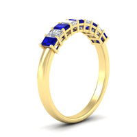 1 Carat Nine Stone Emerald Cut Wedding Band