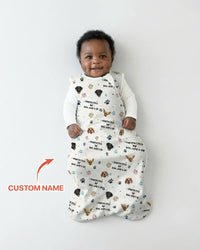 Custom Dog Photo Pattern Protected By Bamboo Sleep Bag