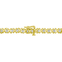 10K Yellow Gold 4 cttw Brilliant Round-Cut Diamond Graduating Riviera Statement Necklace (H-I Color, I2-I3 Clarity)