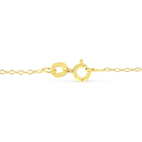 Yellow Color Plated Sterling Silver Diamond Station Necklace (1/2 cttw, K-L Color, I2-I3 Clarity)
