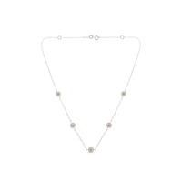 Sterling Silver Diamond Station Necklace (1/2 cttw, I-J Color, I1-I2 Clarity)