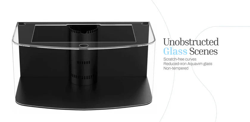 90 Gallon 3/4 Cylinder Glass Reef-Ready Aquarium Set in Abyss Black