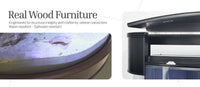 90 Gallon 3/4 Cylinder Glass Reef-Ready Aquarium Set in Unstained Wood Furniture