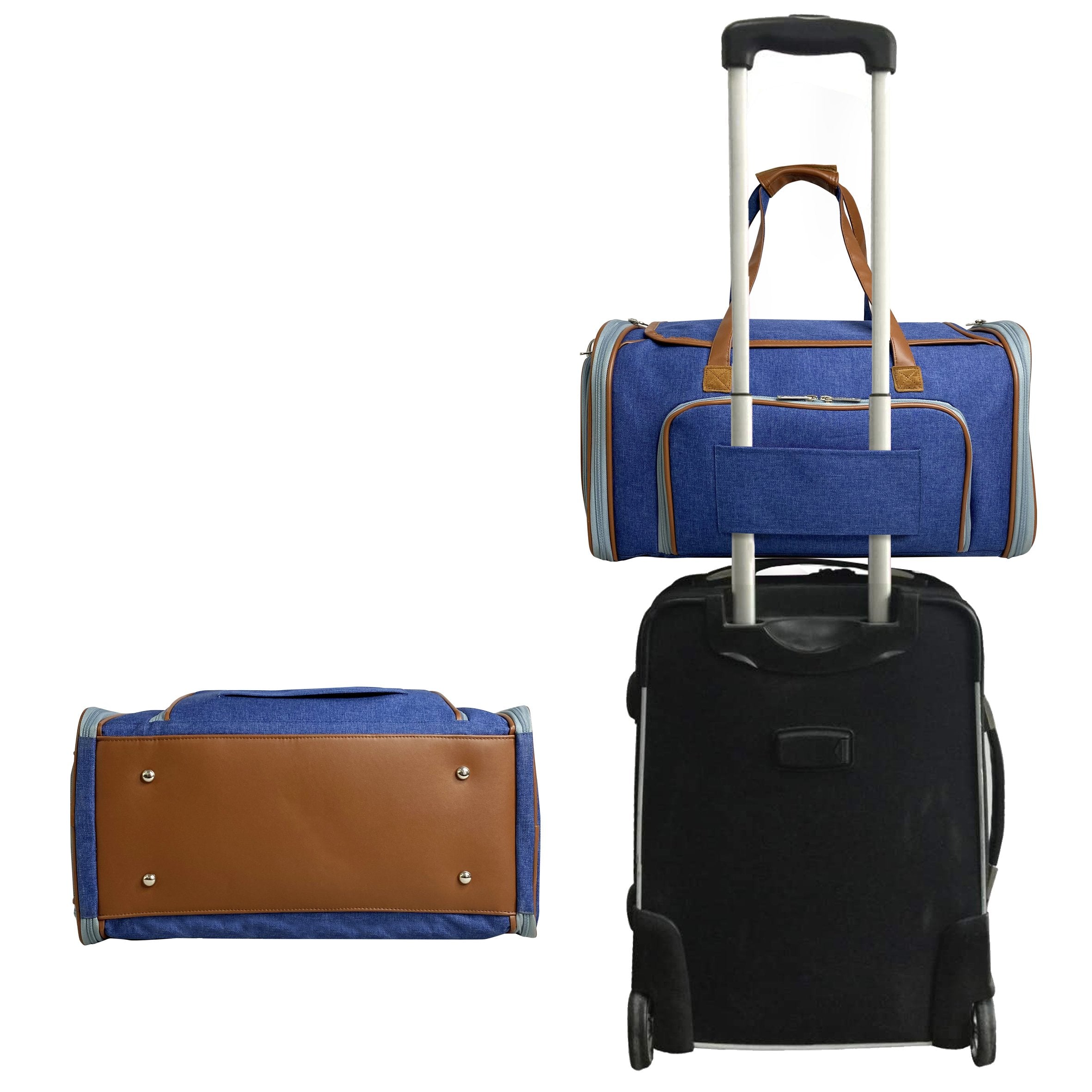 Mr. Peanut's Gold Series Mini Size Airline Compliant Expandable Pet Carrier - BIG FRENCHIES