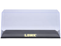 Collectible Display Show Case with Black Plastic Base and Gold "LBWK" Logo for 1/18-1/24 Scale Model Cars by Autoart