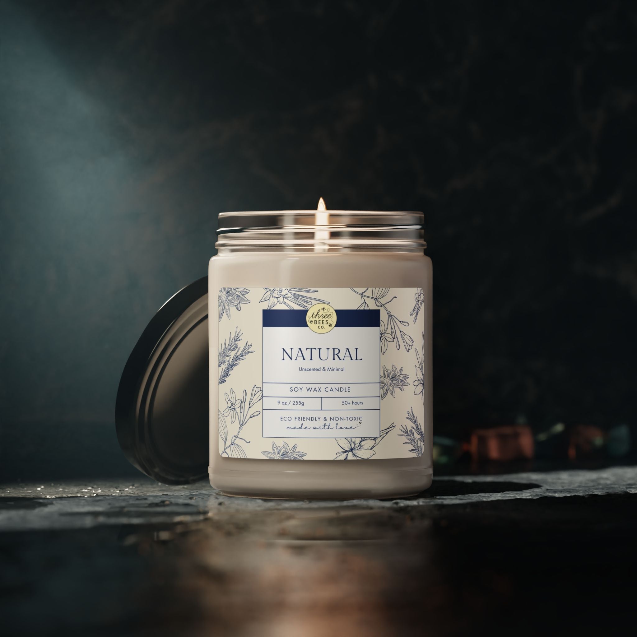 Three Bees Scented Soy Candle - 9oz - BIG FRENCHIES