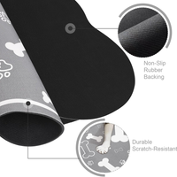 Dog Cat Food Mat,Rapid Absorbent Pet Feeding Mat, Bone Shaped Dog Placemat Water Bowl Mat With Rubber Backing,No Stains 