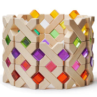 54 Pcs Combination Set with X-shape and Rectangular Gemmed Blocks and Lucite Cubes - BIG FRENCHIES
