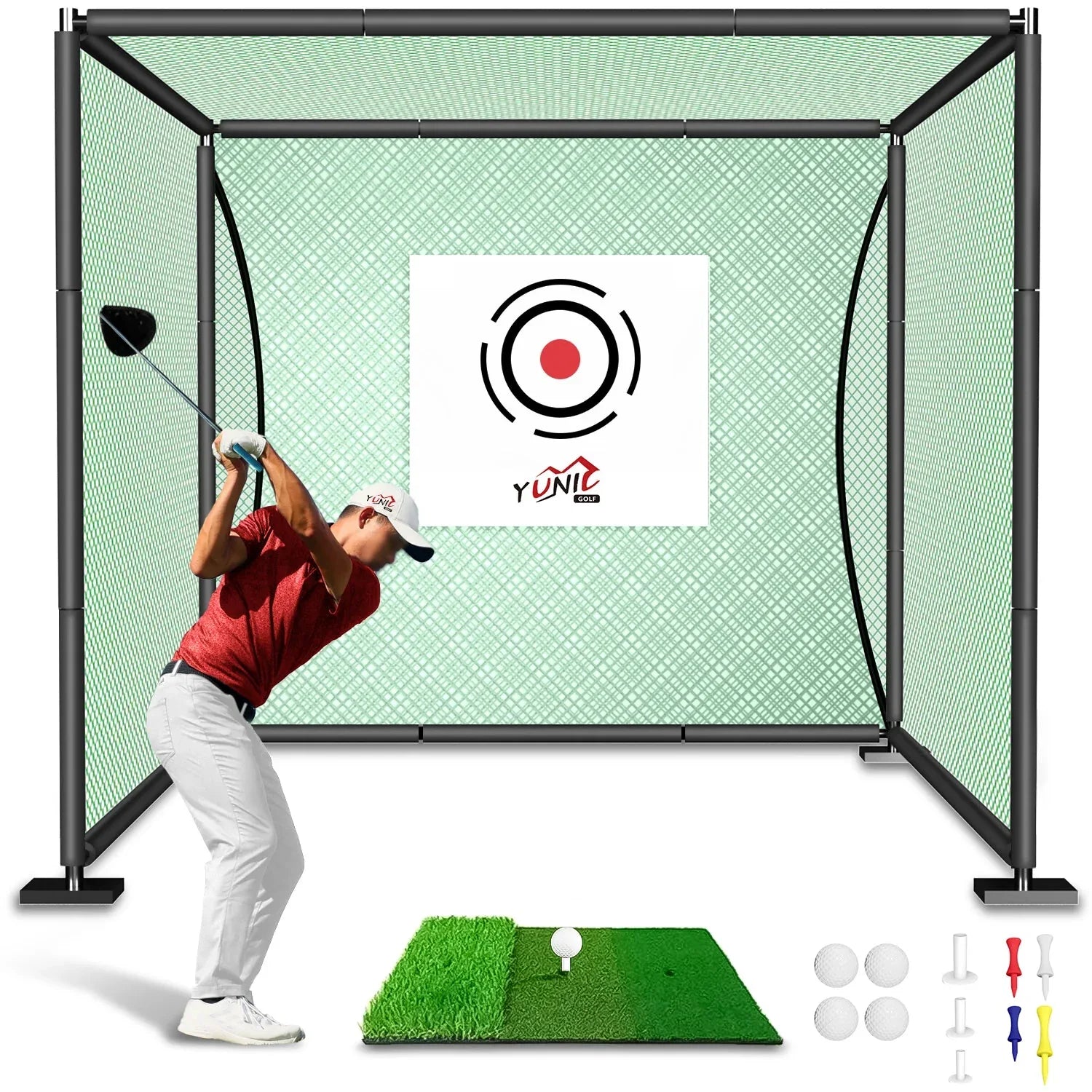 Golf Driving Practice Cage (Green) - BIG FRENCHIES