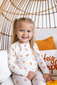 Orange Posie 2pc Bamboo Pajamas for Kids - Sizes Newborn & Up! - BIG FRENCHIES