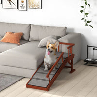PawHut Wooden Dog Ramp With Removable Guardrails, Non-Slip Surface