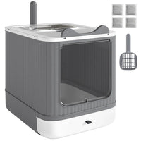 Cat Litter Box with Adjustable Front 17.5 Inches X 13.6 Inches X 15.9 Inches