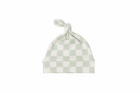 Leaf Green Checkered Knotted Hat - BIG FRENCHIES