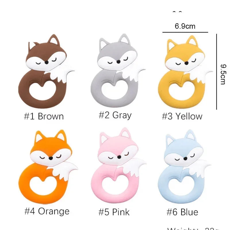 New Sets Baby Silicone Teether Rodent Silicone Animal Fox Teeth Chew Children Goods - BIG FRENCHIES