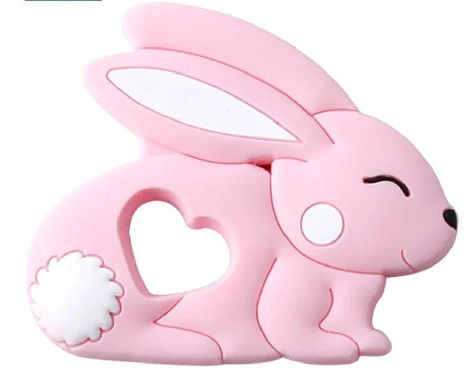 Baby Teether Silicone Rabbit Food Grade Bunny Teether Nursing Teething Accessories Silicone Animal Teether For Kids and Baby - BIG FRENCHIES