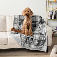 PetAmi Waterproof Dog Blanket for Medium Large Dog Pet, 60x40 - Large 60 X 40 Inches / Plaid Light Grey - image 2