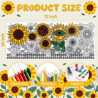 OHOME Halloween Giant Coloring Poster/Tablecloth-Halloween Crafts - Sunflower - image 2