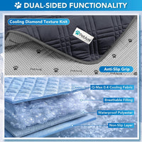 PetAmi Waterproof Dog Cooling Mat Pet Pad for Crate Couch Bed - Grey / X-Large (60x80) - image 4