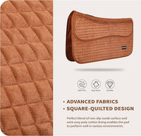 Tackmore Western Saddle Pad Adjustable with Side Pockets and Foam Inserts Shock-Absorbing Riding Pad