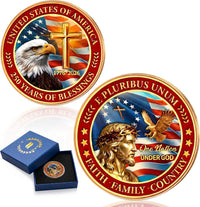 FLAGWIX USA 250th anniversary challenge coin with American Eagle, 1776-2026 - view 5