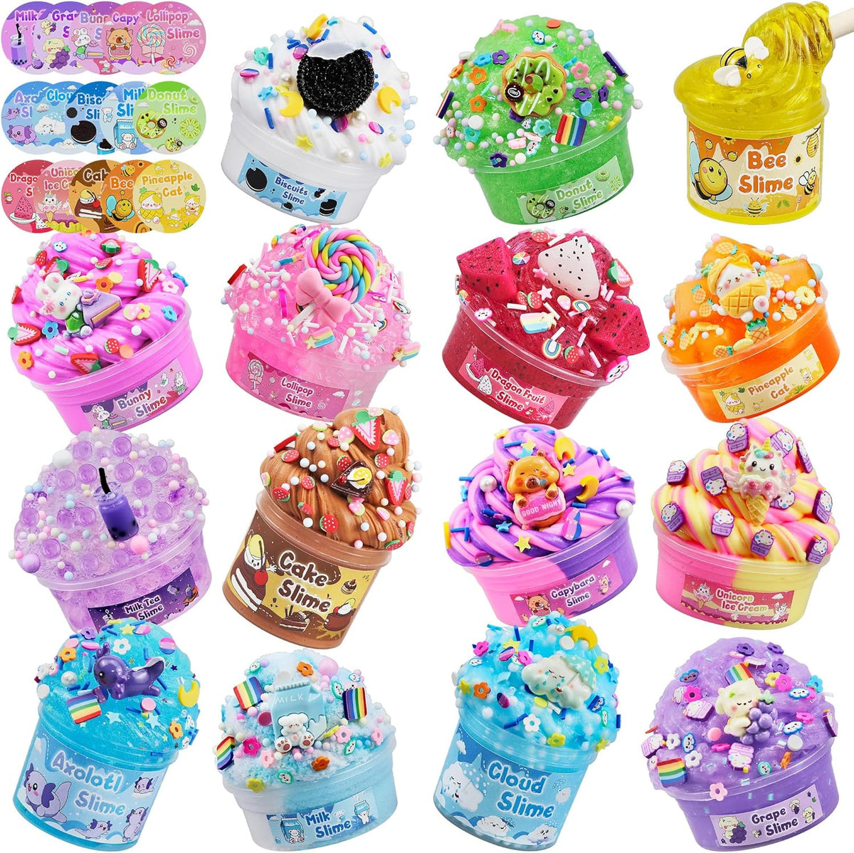 6 Pack Halloween Slime Kit, Cloud Butter Slime for Girls Boys – Fun for Kids & Family - 15 Pack Dessert Slime