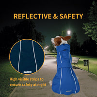 Adjustable Waterproof Dog Raincoat for Dogs - Army Green / Large(22-37lb) - image 2