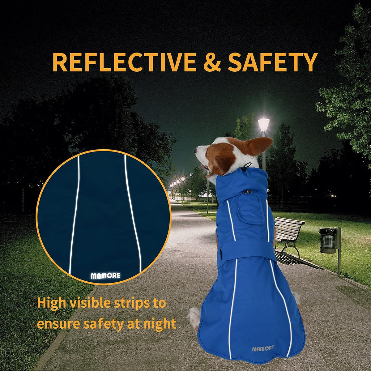 Adjustable Waterproof Dog Raincoat for Dogs - Army Green / Large(22-37lb) - image 2
