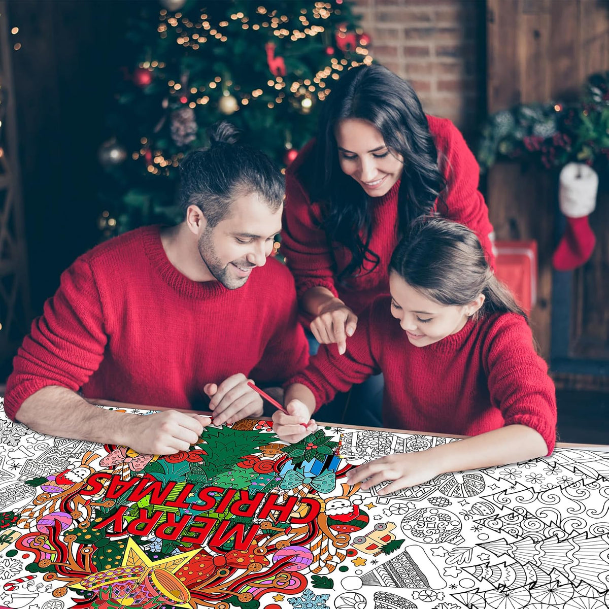 Dvbonike Jumbo Mandala Coloring Poster Giant Flower DIY Drawing Paper - Xmas Mandala - image 4