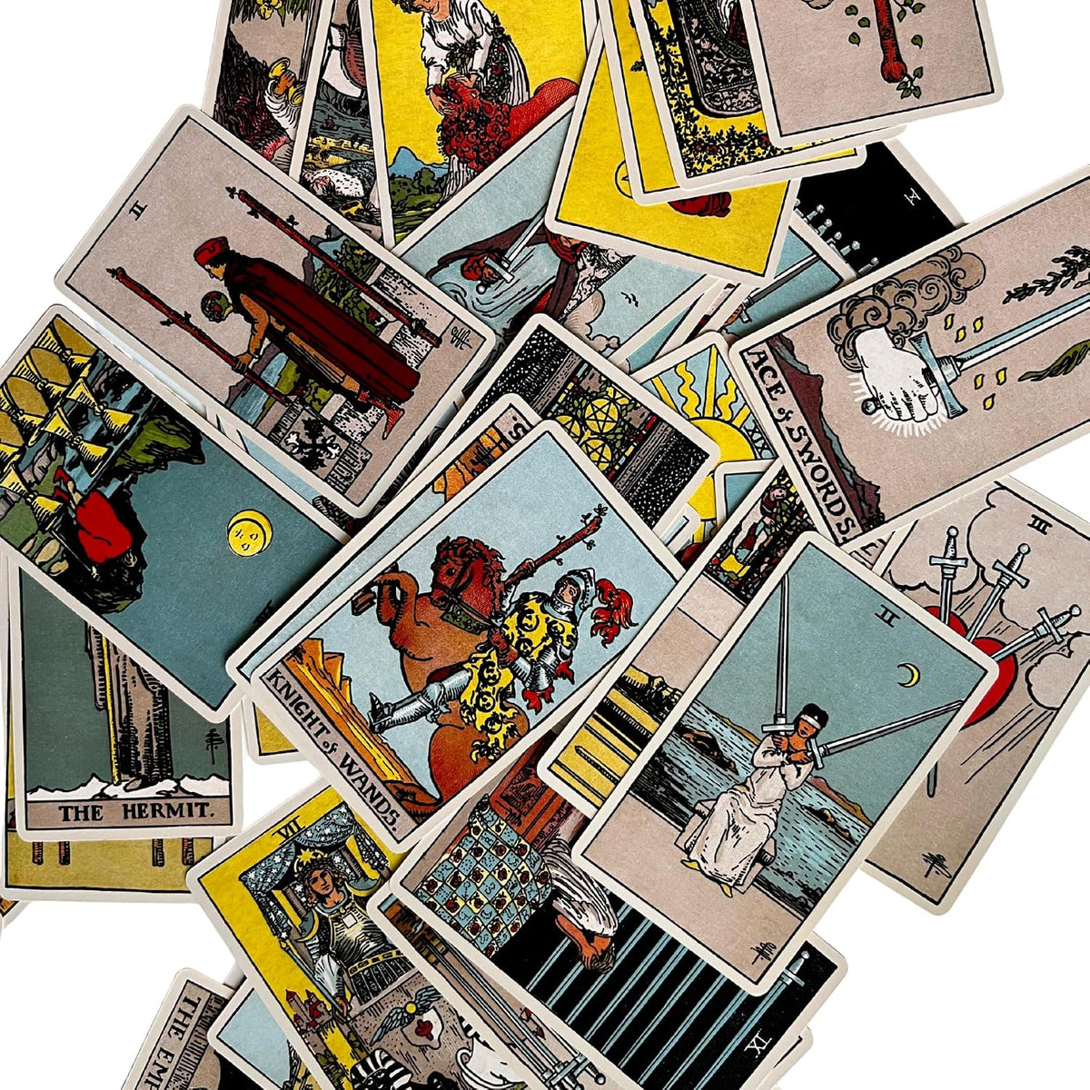 Classic 1909 Tarot Deck – Vintage Reproduction Tarot Cards with Original 1909 Artwork – Linen - image 2