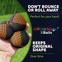 speevers Juggling Balls for Beginners and Professionals Set of 3 - Black - Orange / 4.2 oz - image 3