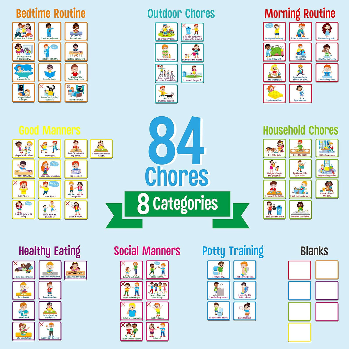 Magnetic Reward Behavior Star Chore Chart for One or Multiple Kids - Style 2 - image 2
