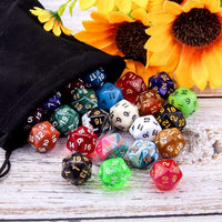 AUSTOR 35 Pieces 20 Sided Dice Polyhedral Dice Set Mixed Color Game - 20 Sideds - image 4